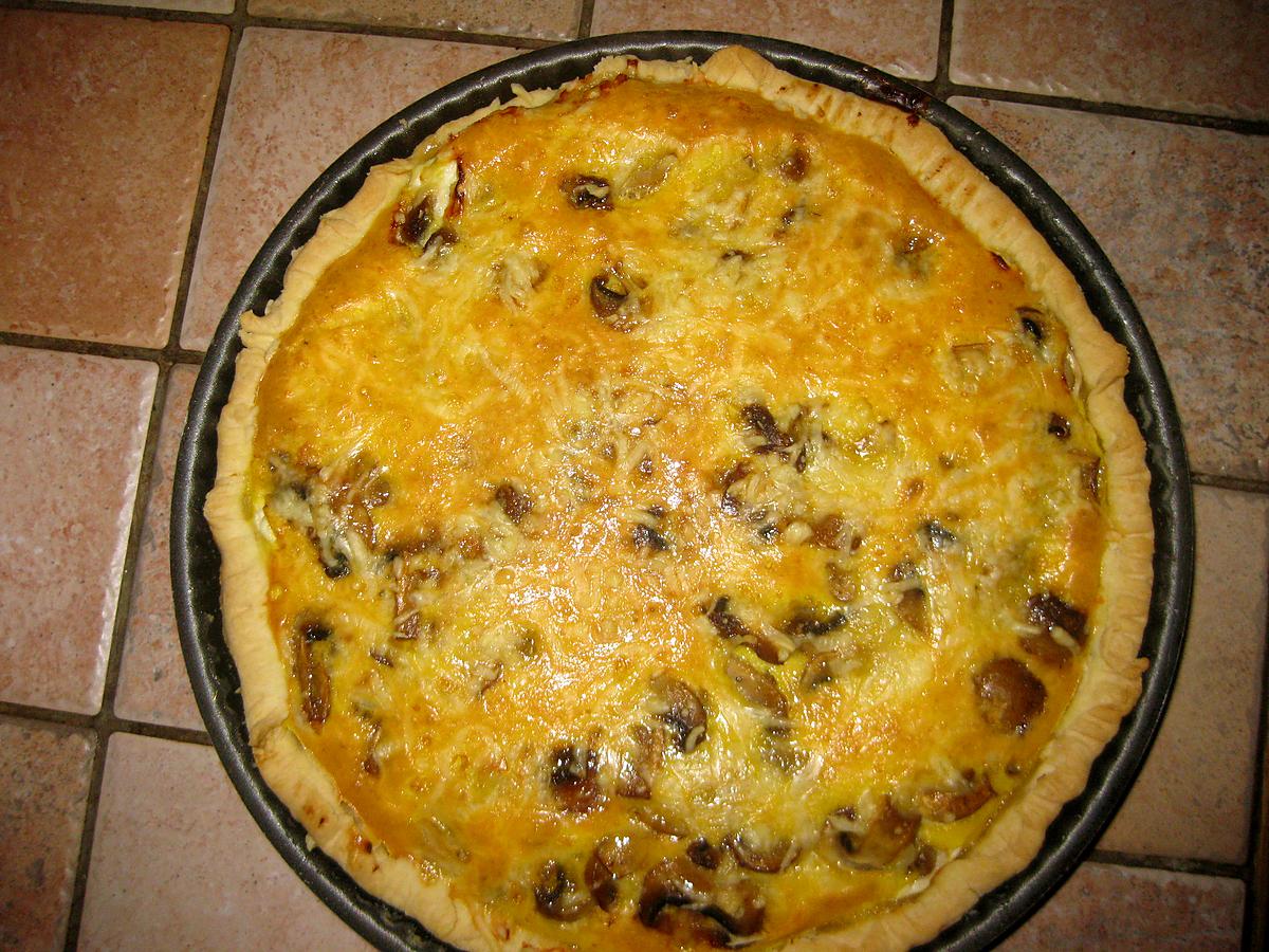 recette Tarte aux champignons de Paris