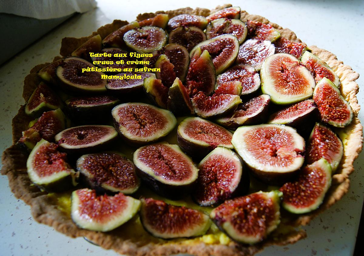 recette Tarte aux figues crues et crème pâtissière au safran