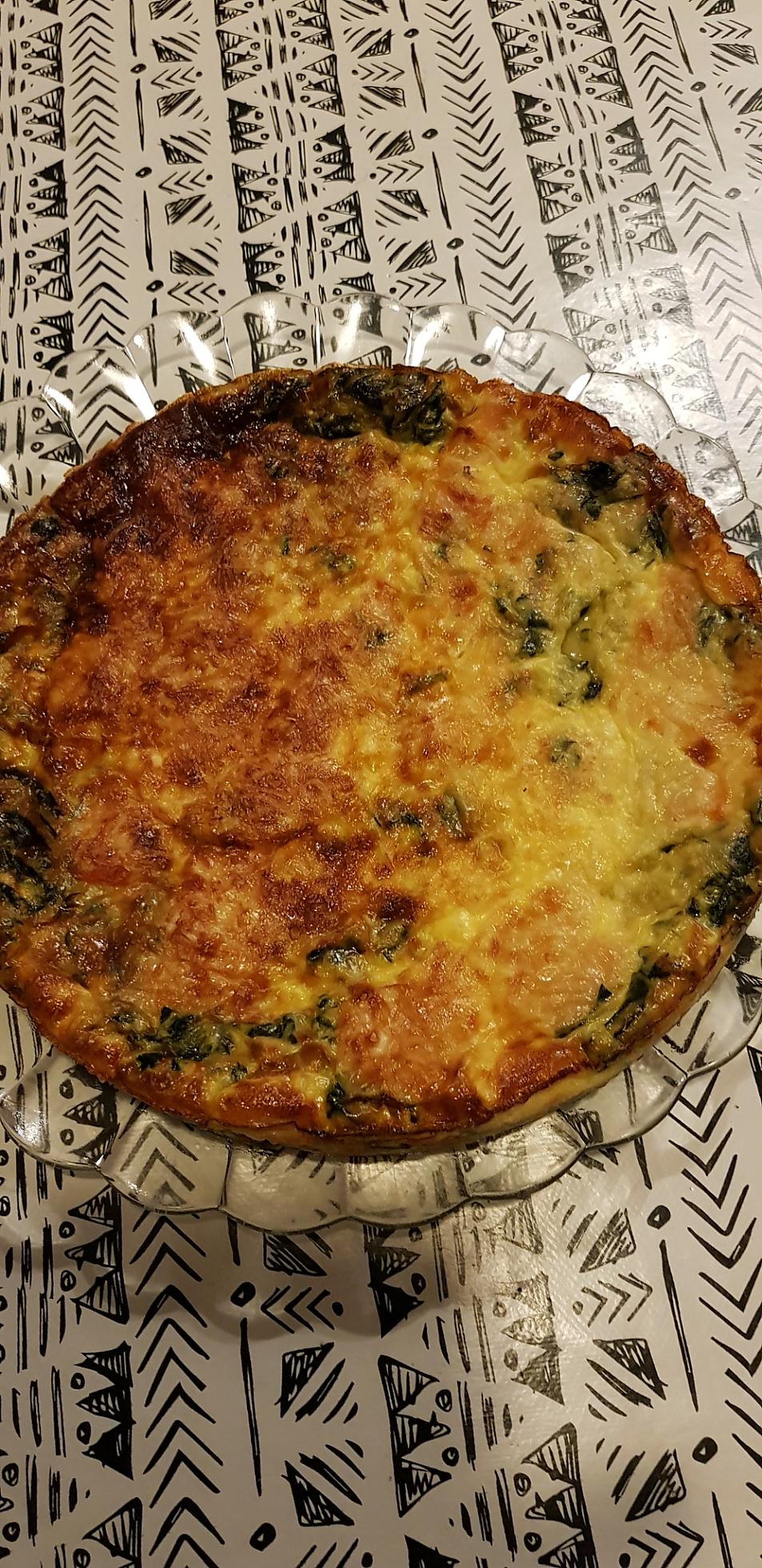 recette Clafouti aux épinards et à truite fumée