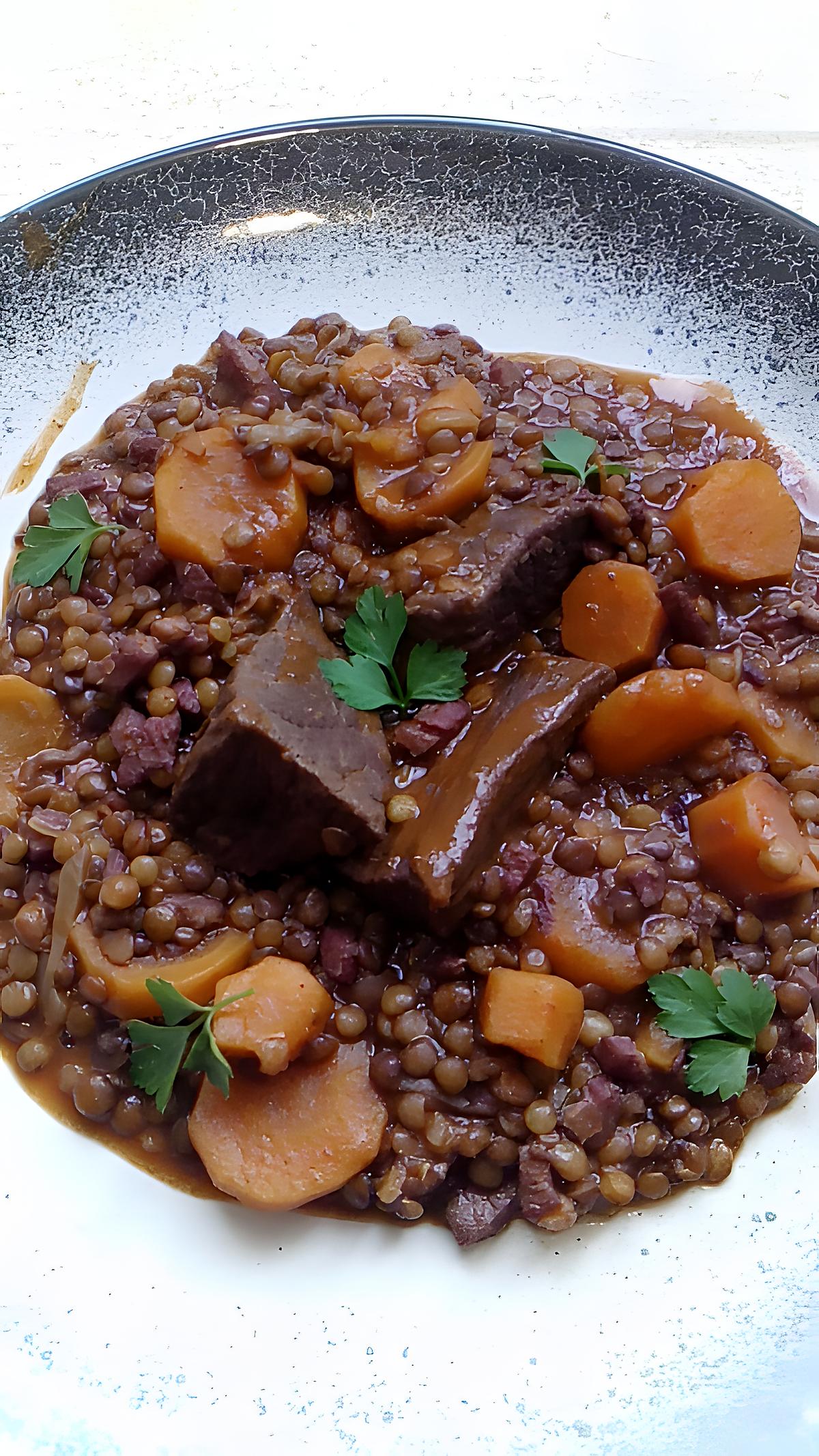 recette lentille a la bourguignonne au cookéo