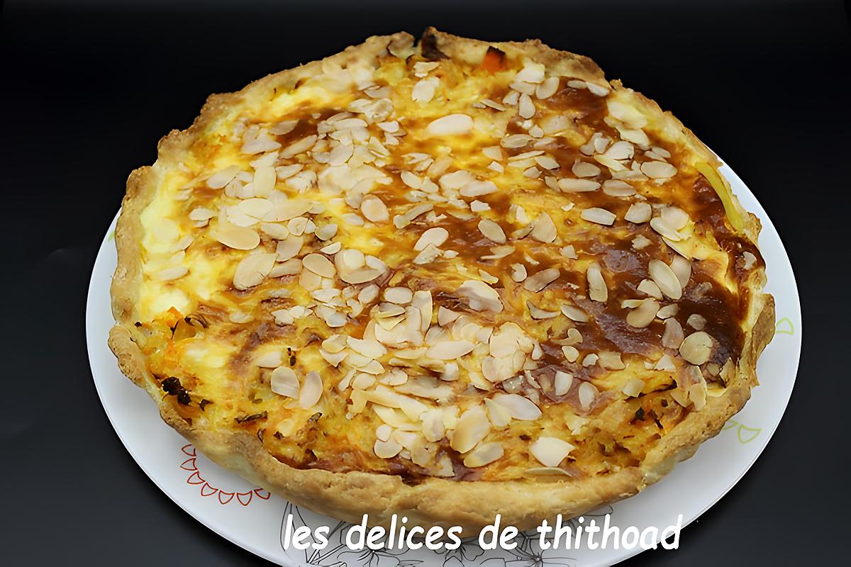 recette tarte aux pommes de terre, carottes et curry