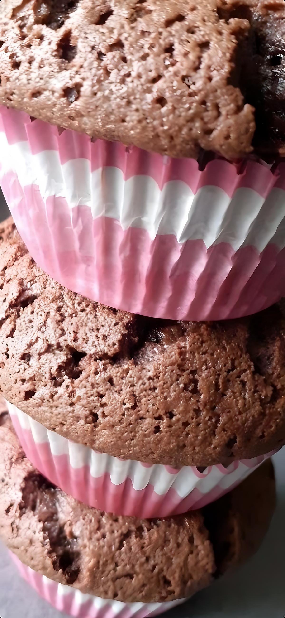 recette Muffin au chocolat cœur fondant