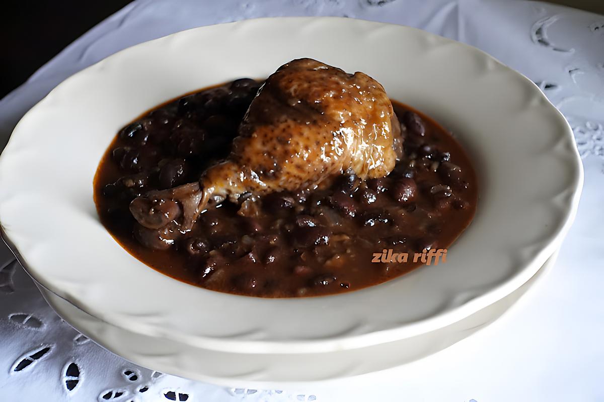 recette Ragoût mijoté de poulet fermier aux haricots secs rouges- Sauce brune et Recette bouillon de bœuf maison