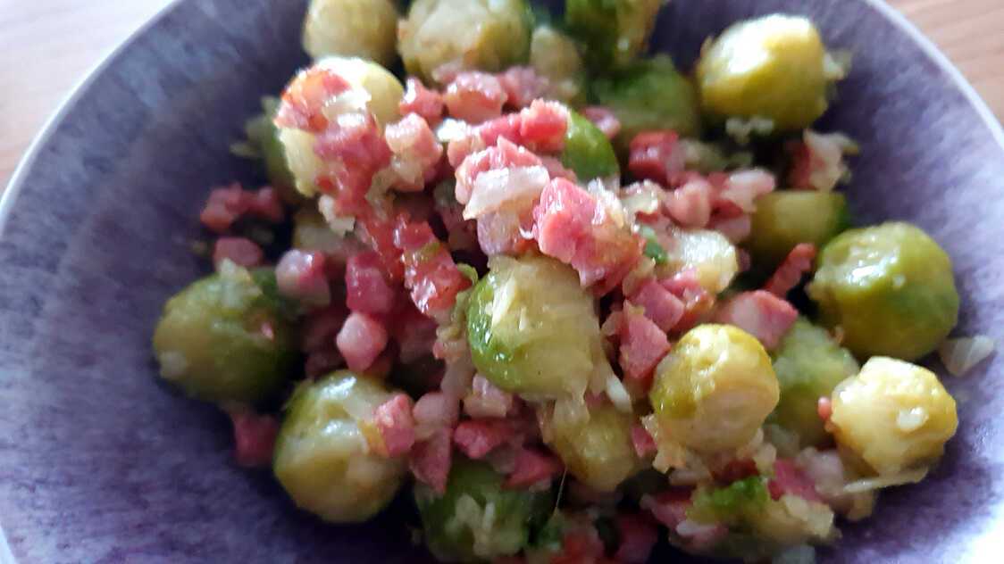 Recette de Choux de Bruxelles aux lardons