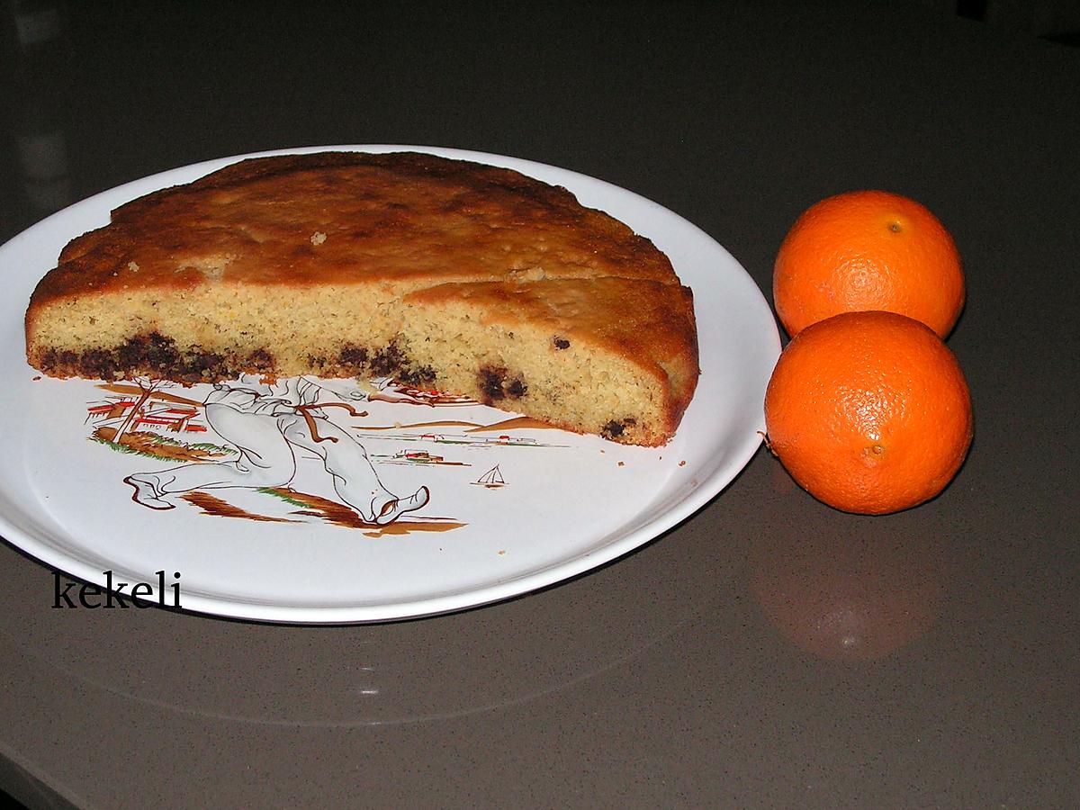 recette Gâteau à l’orange et aux pépites de chocolat