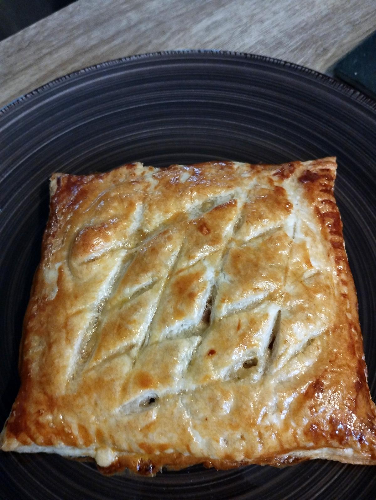 recette petite tourte feuilleté poulet champignons