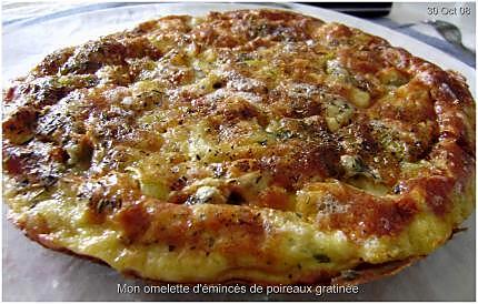 recette Omelette Gratinée aux Poireaux