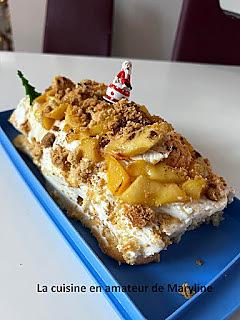 recette Bûche aux pommes façon crumble