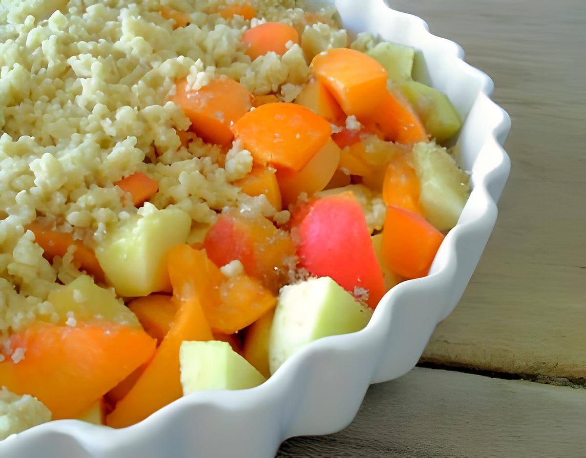 recette Crumble Pommes & Abricots