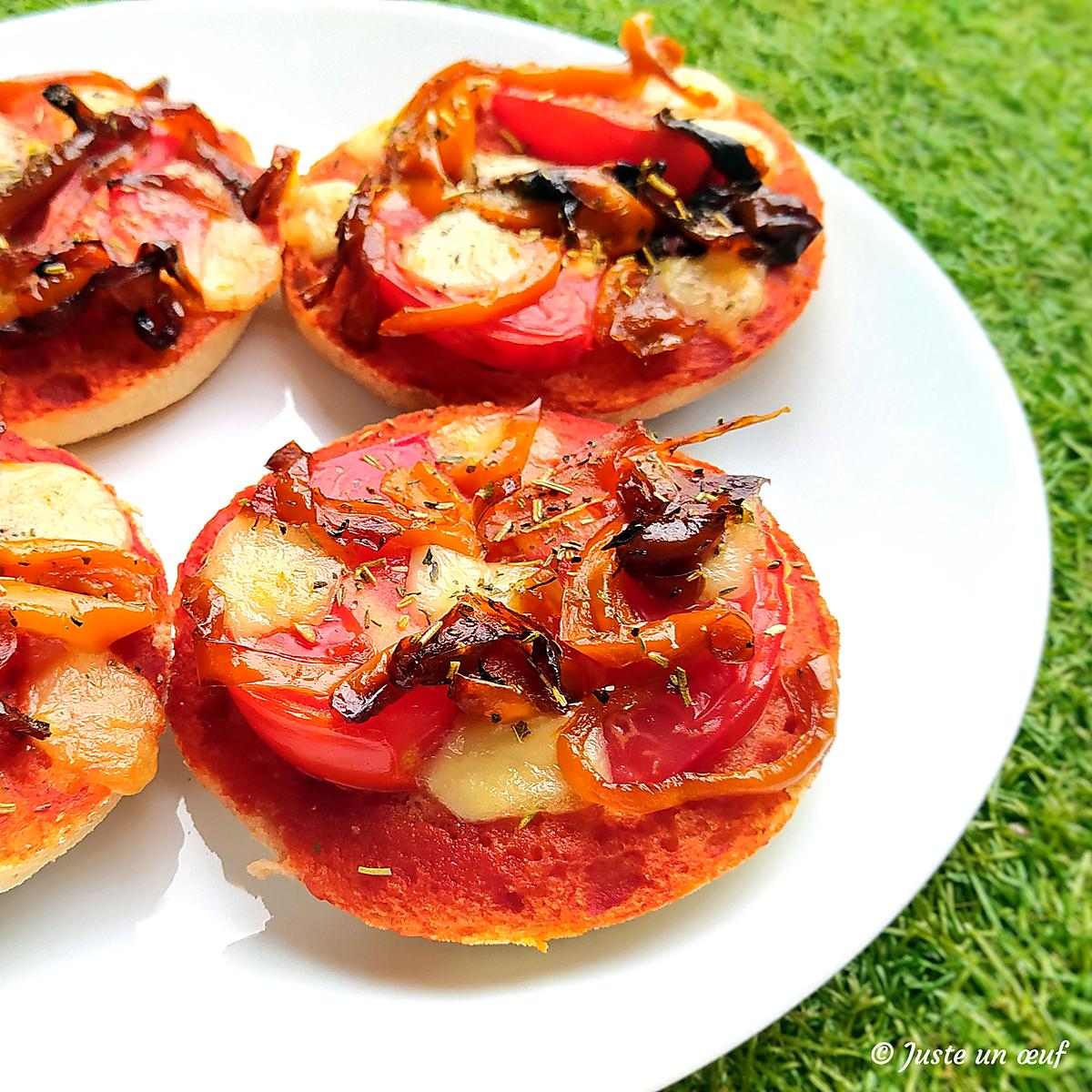recette Muff'za tomate poivron et mozzarella