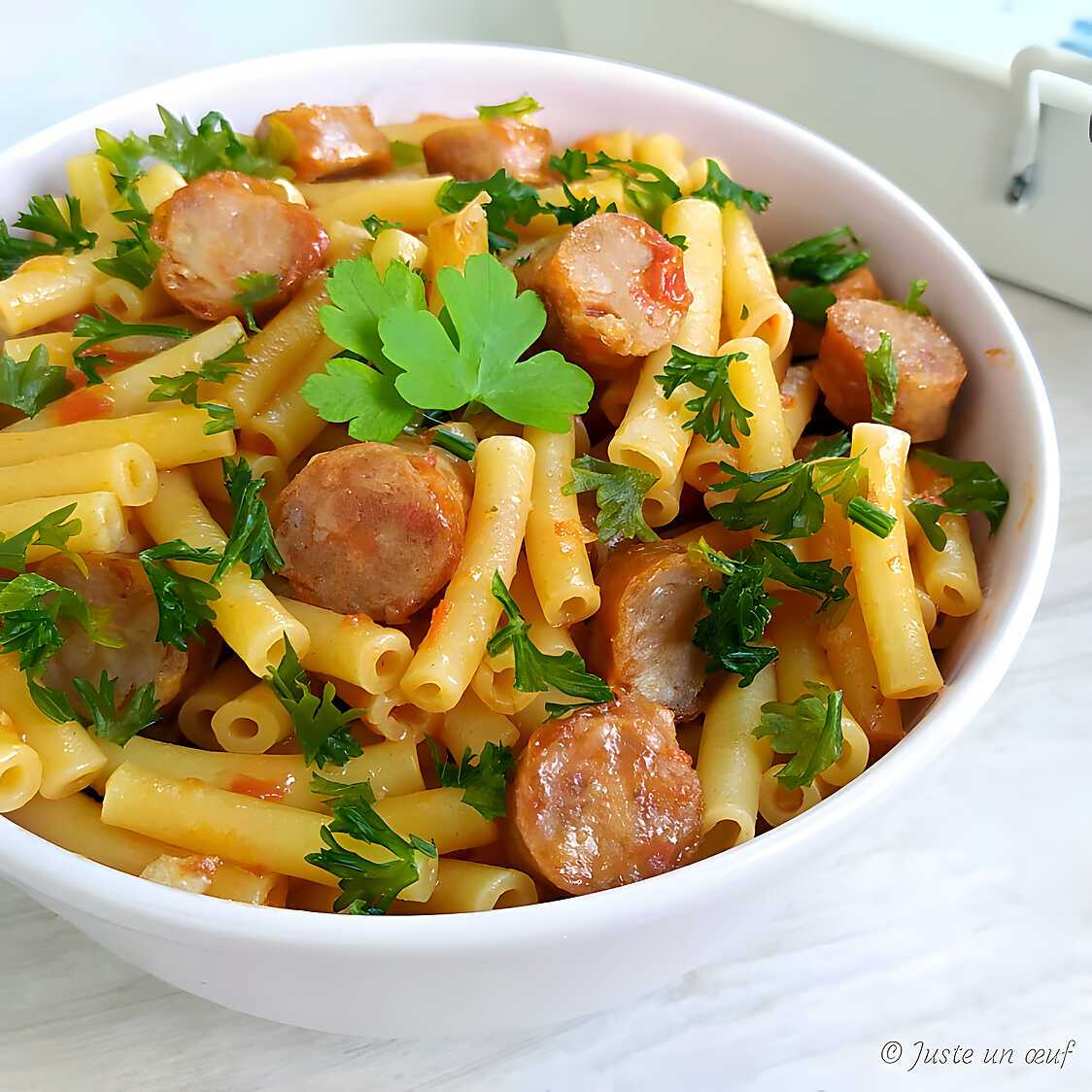 One pot pasta à la saucisse