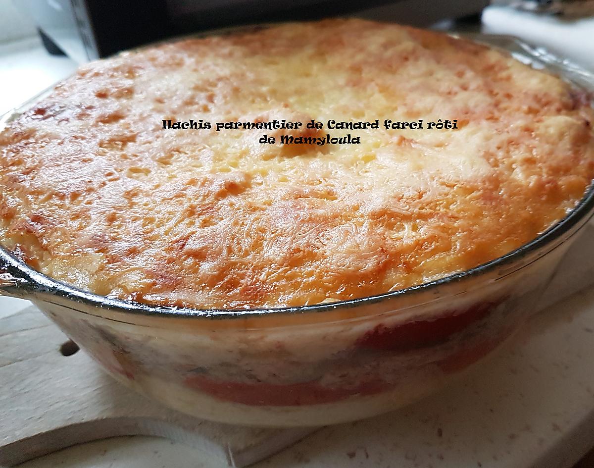 recette Hachis parmentier au canard farci rôti.