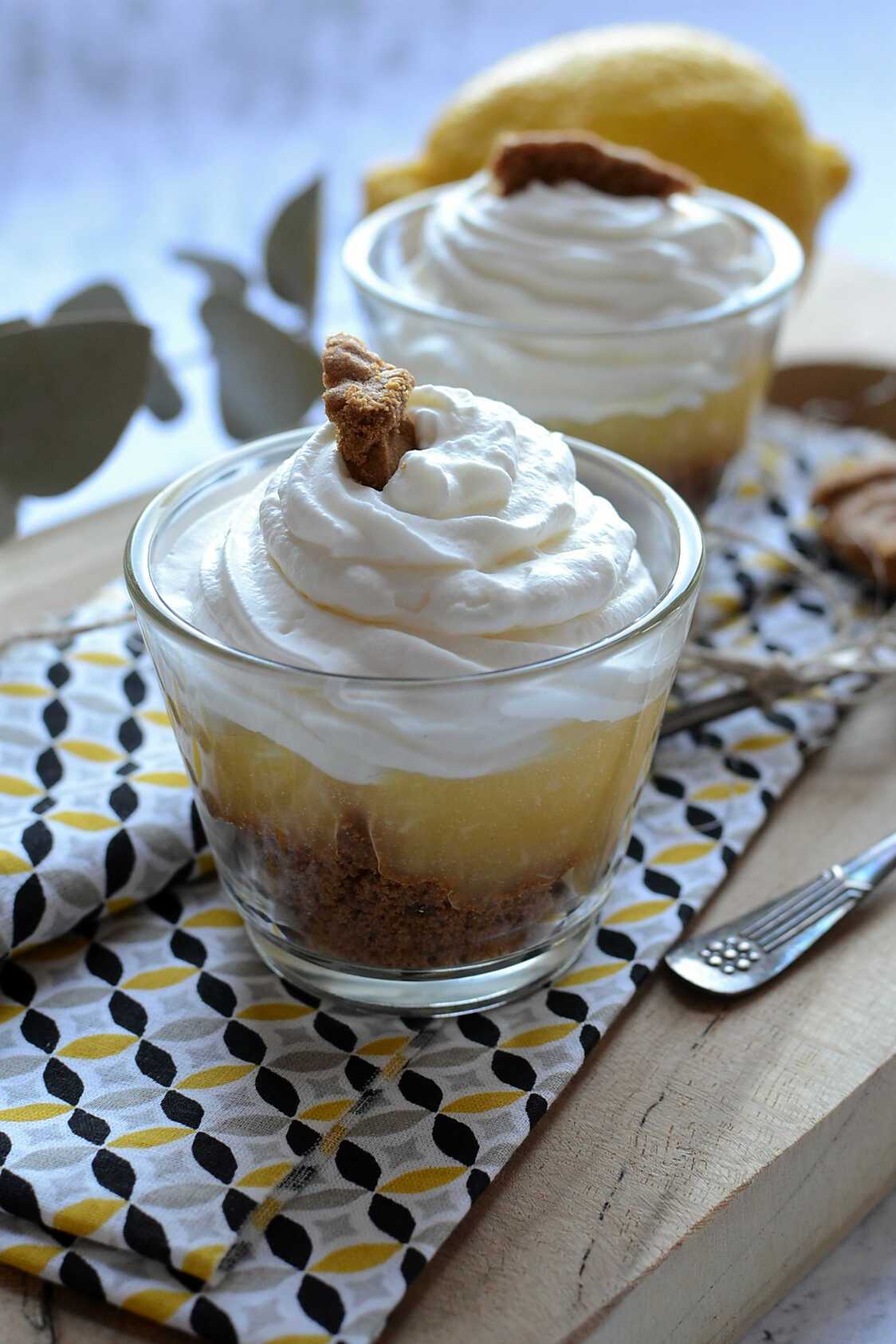 Verrines lemon curd et spéculoos
