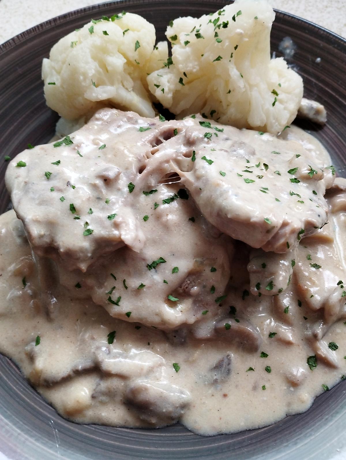 recette roti de porc sauce saint agur au cookéo