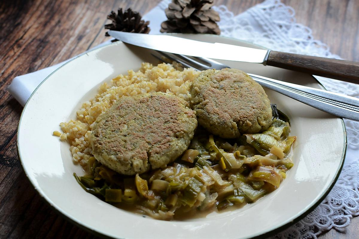 recette Galettes de tofu poeée de poireaux