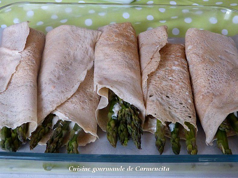 recette Galette de sarrasin aux asperges vertes et truite fumée