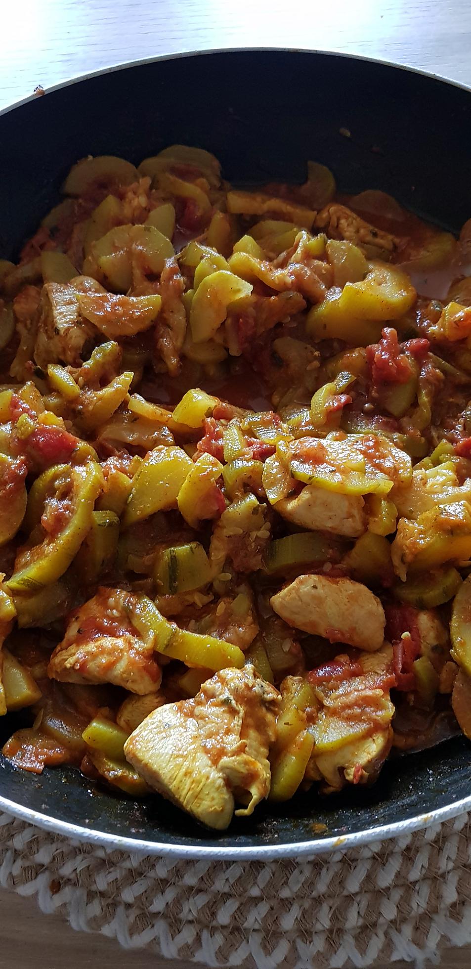 recette Tagine de poulet aux courgettes