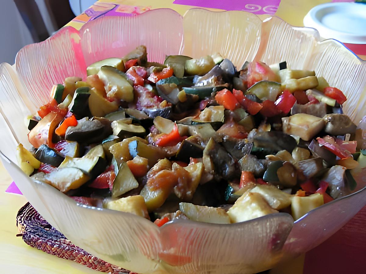 recette Salade de riz en ratatouille