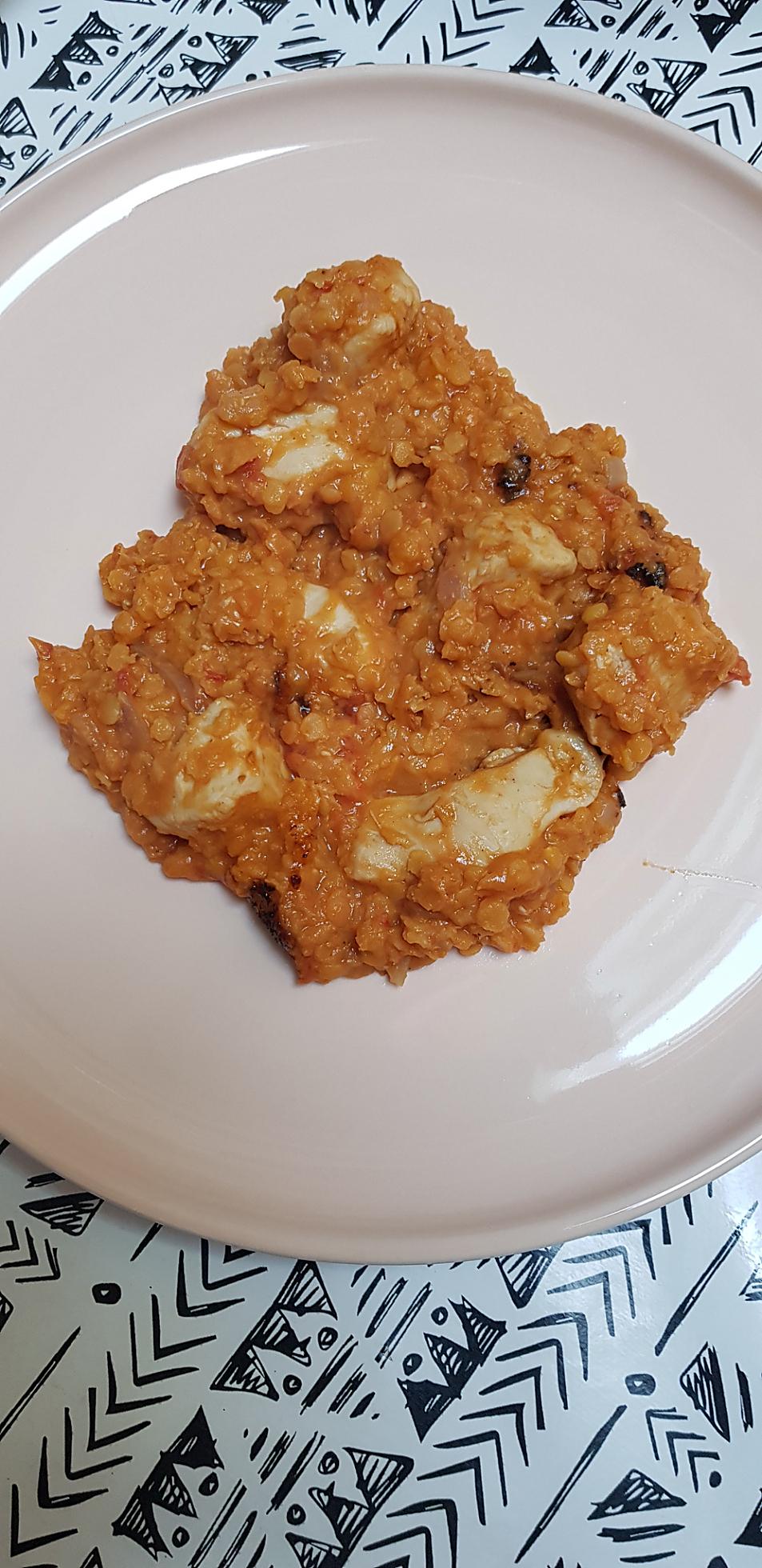 recette Dahl de lentilles corail au poulet