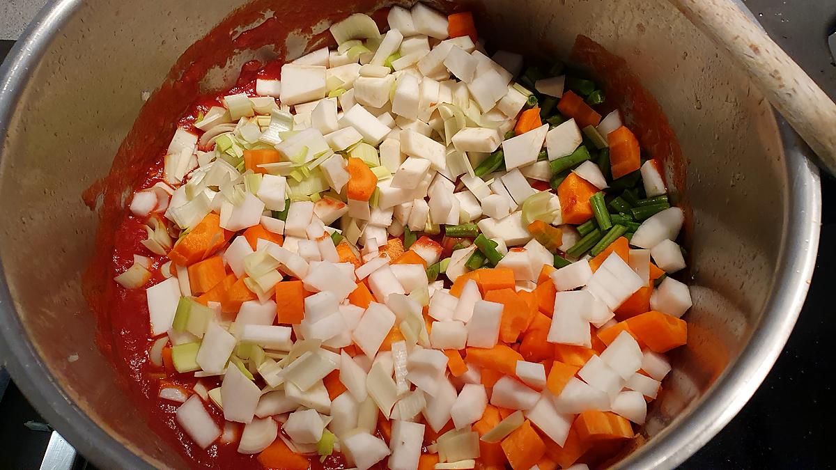 recette Soupe réconfortante  de grand-mère aux légumes  non mixée