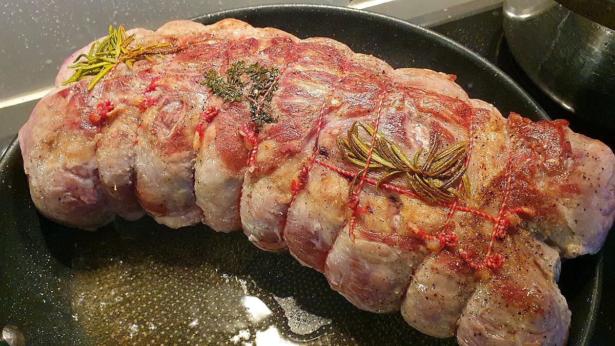 recette Rôti de porc  au four, à l’ail romarin et thym
