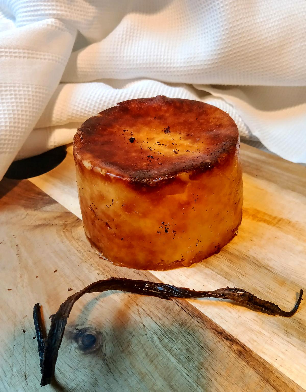 recette FLAN PATISSIER SANS PATE AU LAIT VEGETAL & VANILLE DE MADAGASCAR