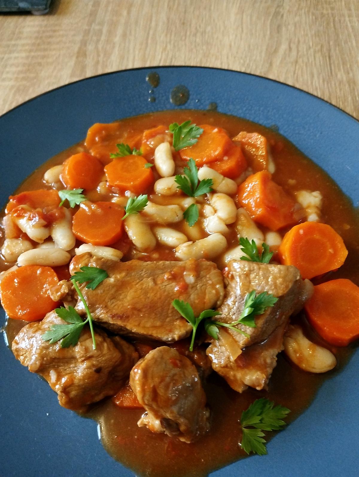 recette sauté de veau tomate et mogette au cookéo