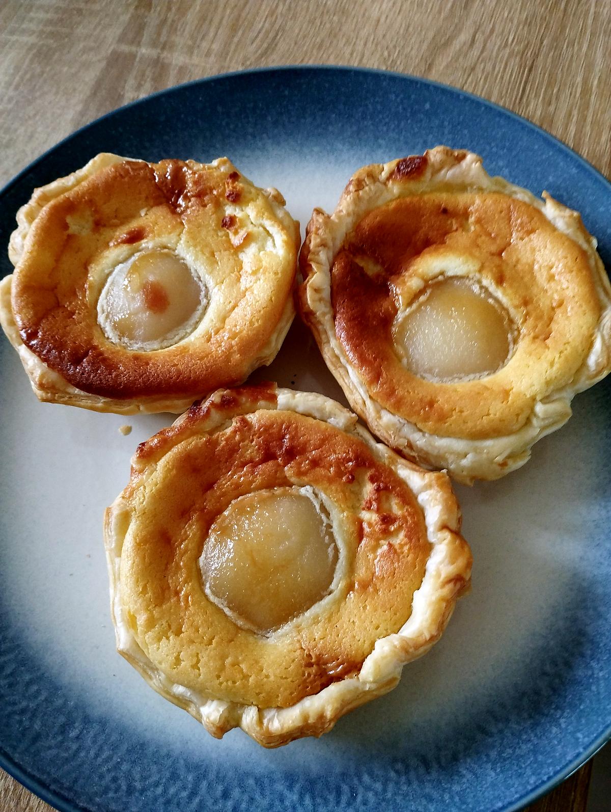 recette tartelette au poire créme a la noisette