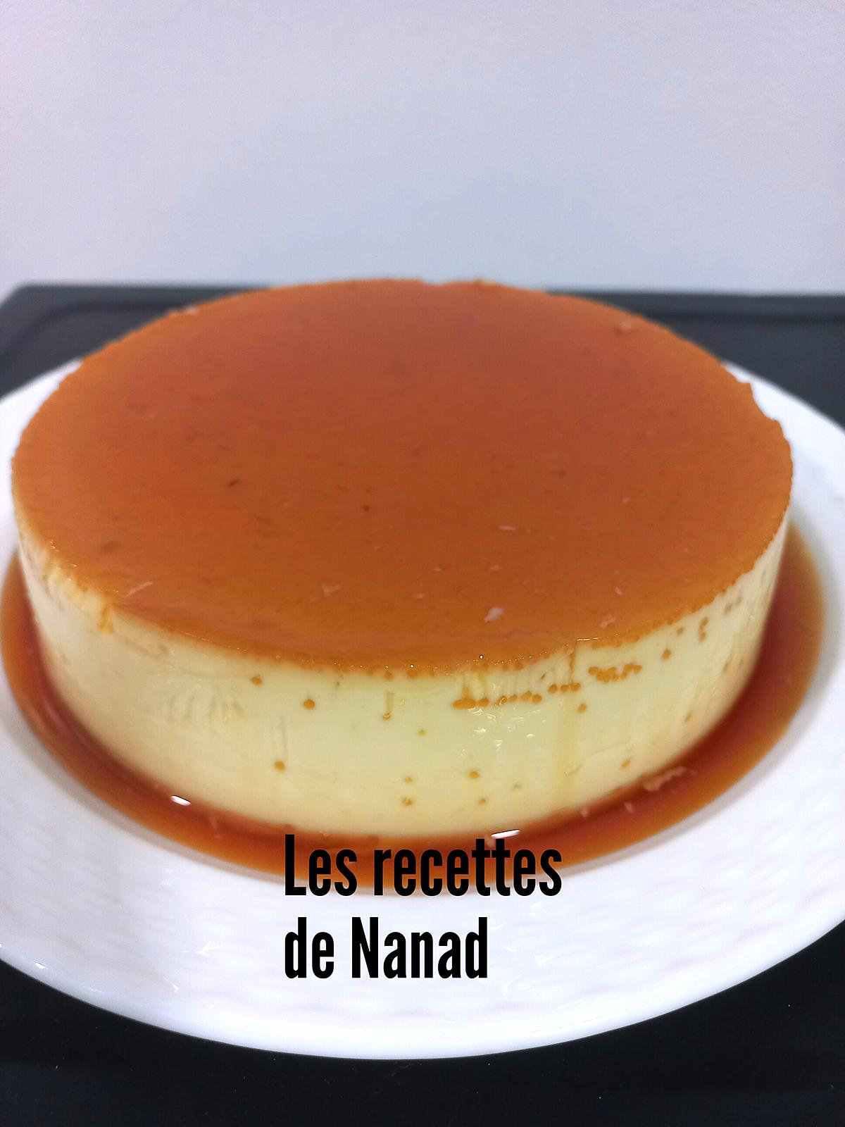 recette Flan vanille sur océan caramel