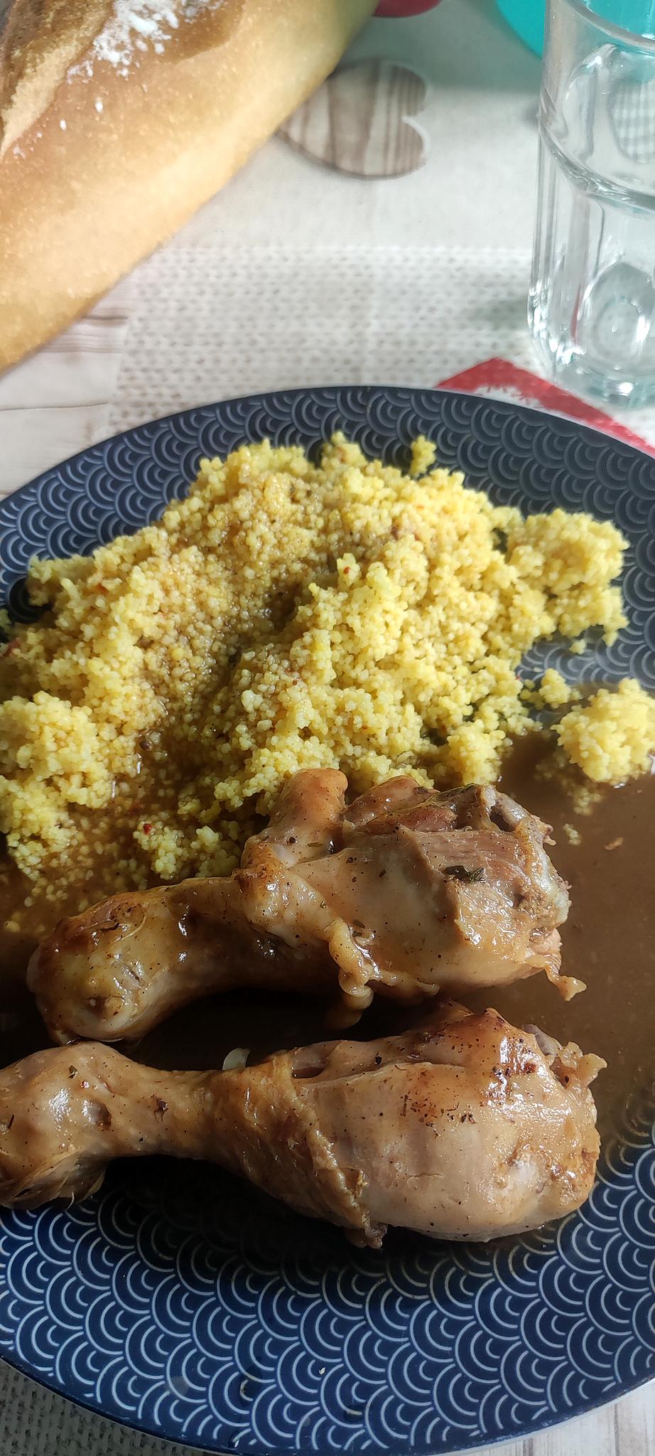 recette Poulet sauce rôti aux épices à couscous