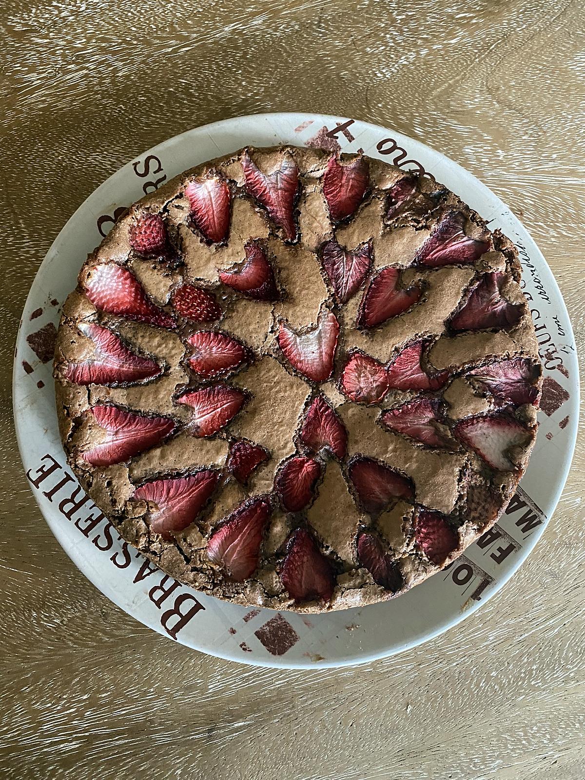 recette Brownies au chocolat et fraises
