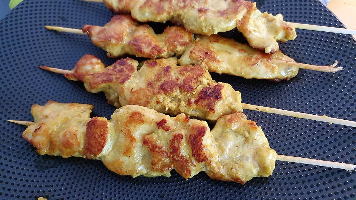 recette Brochettes de poulet satay (Recette Thaïlandaise)