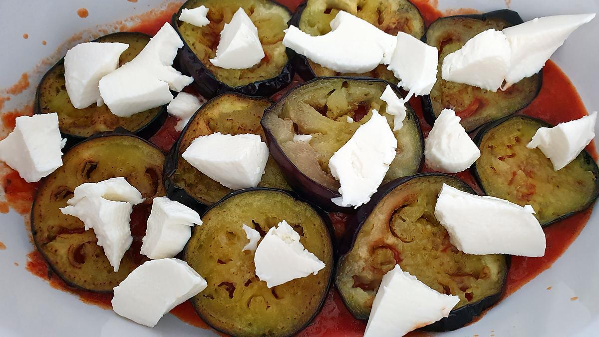 recette Gratin d’aubergines  Mozzarella et  parmesan.