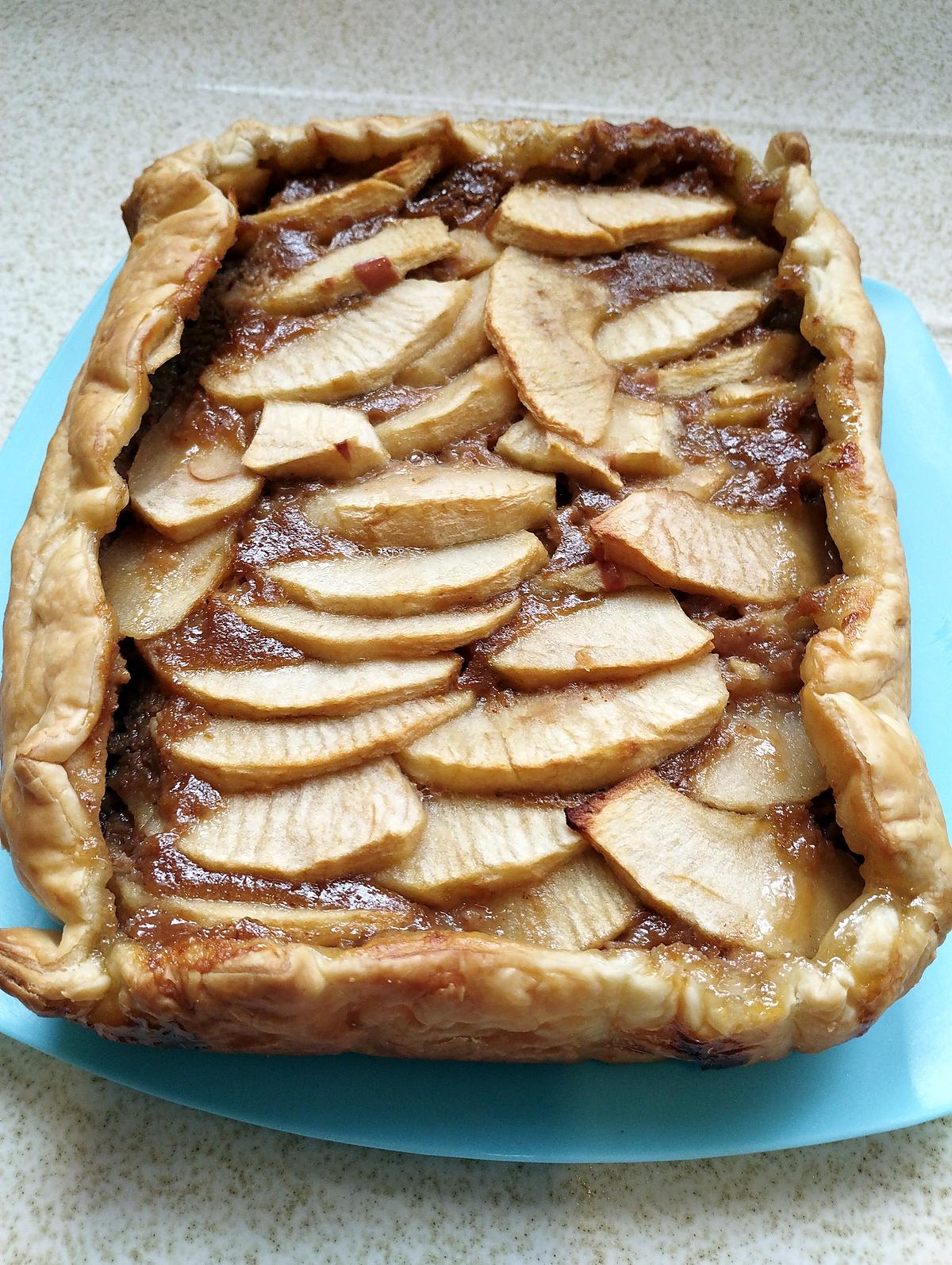 recette tarte a la créme de pruneaux et pommes