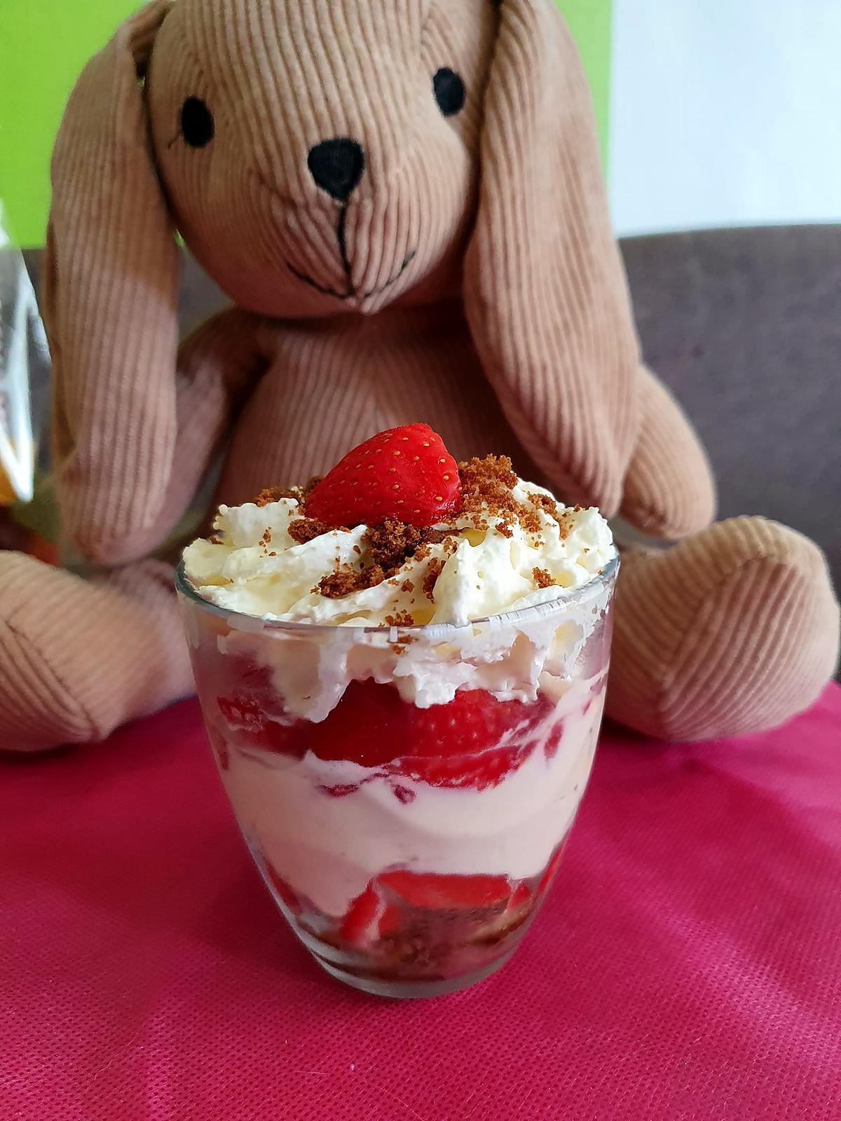 recette verrine de fraise et spéculoos