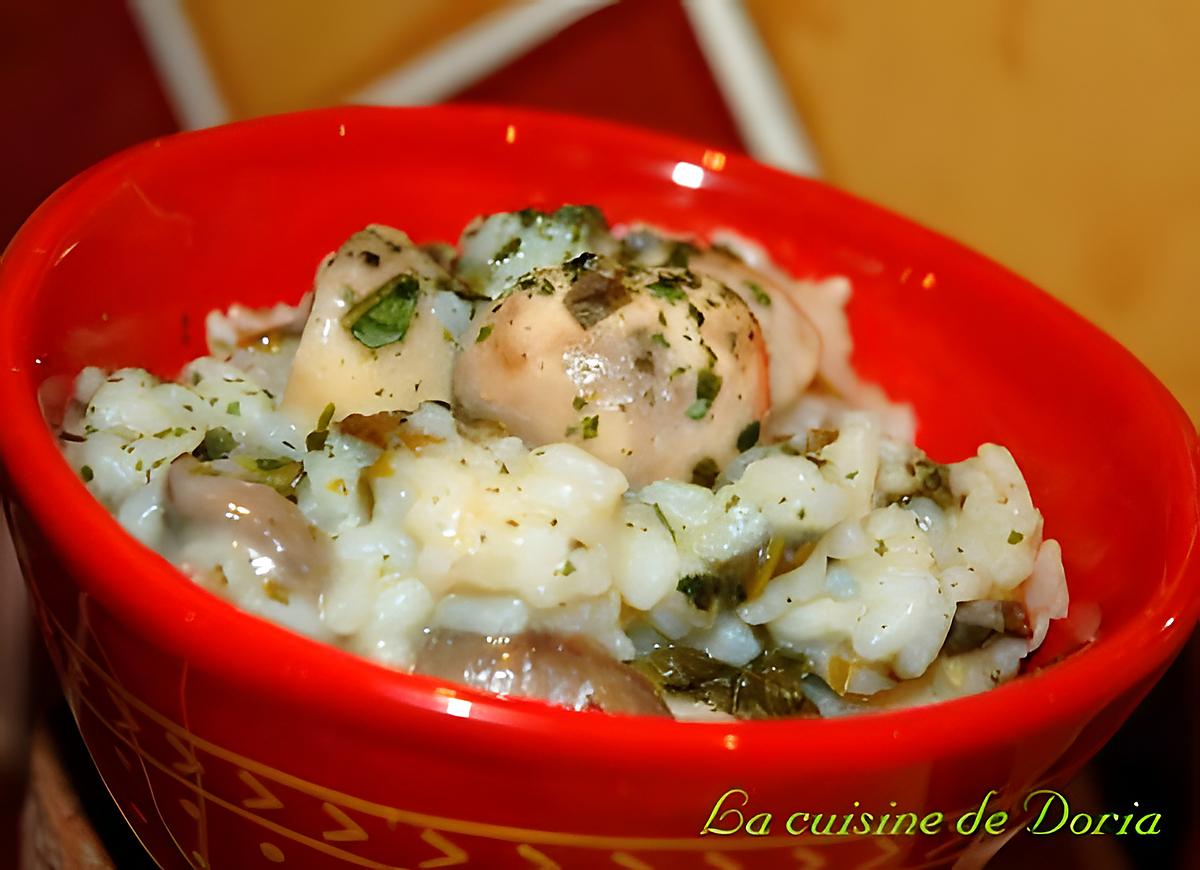 recette Risotto aux champignons et aux épinards