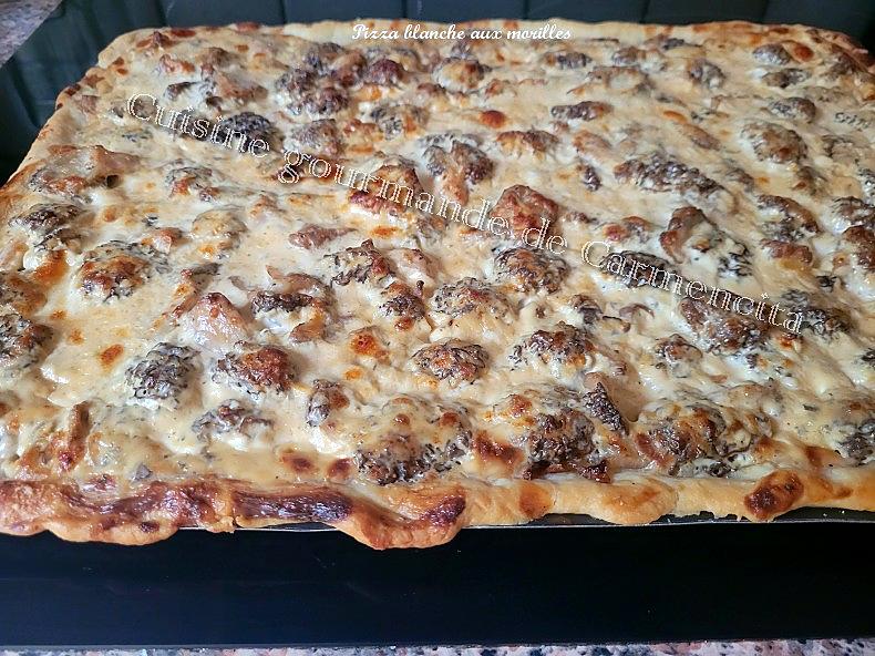 recette Pizza blanche aux morilles rousses