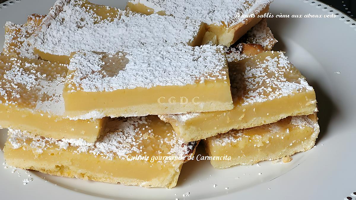 recette Biscuits sablés crème aux citrons verts