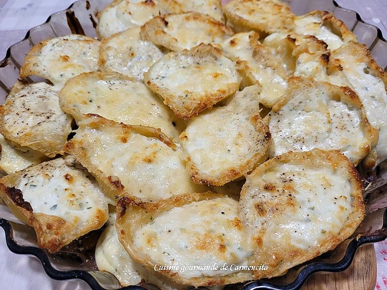 recette Gratin de pâtes Conchiglioni farcies au fromage ail et fines herbes