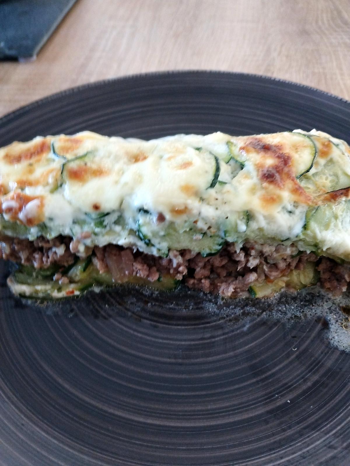 recette gratin de courgette au haché de boeuf