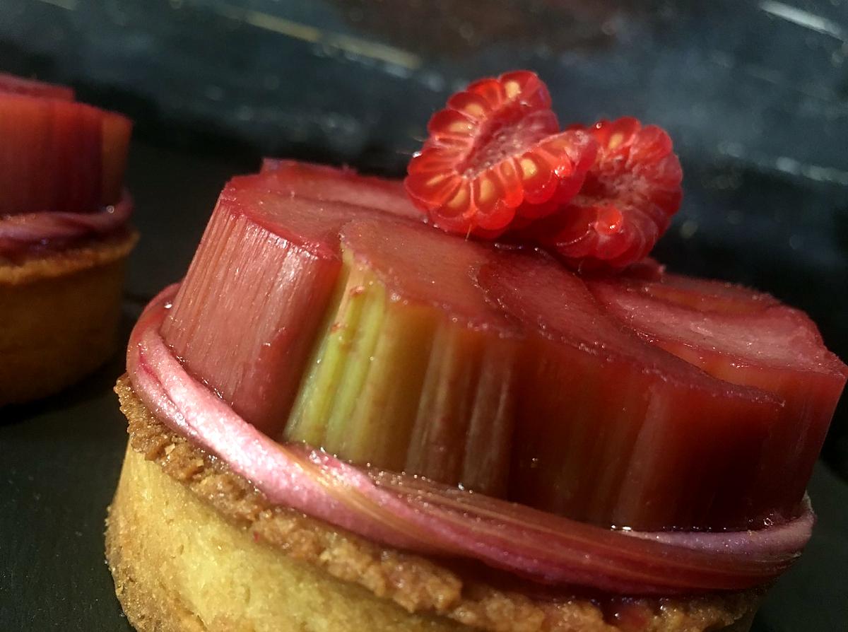 recette Tarte à la rhubarbe & framboise