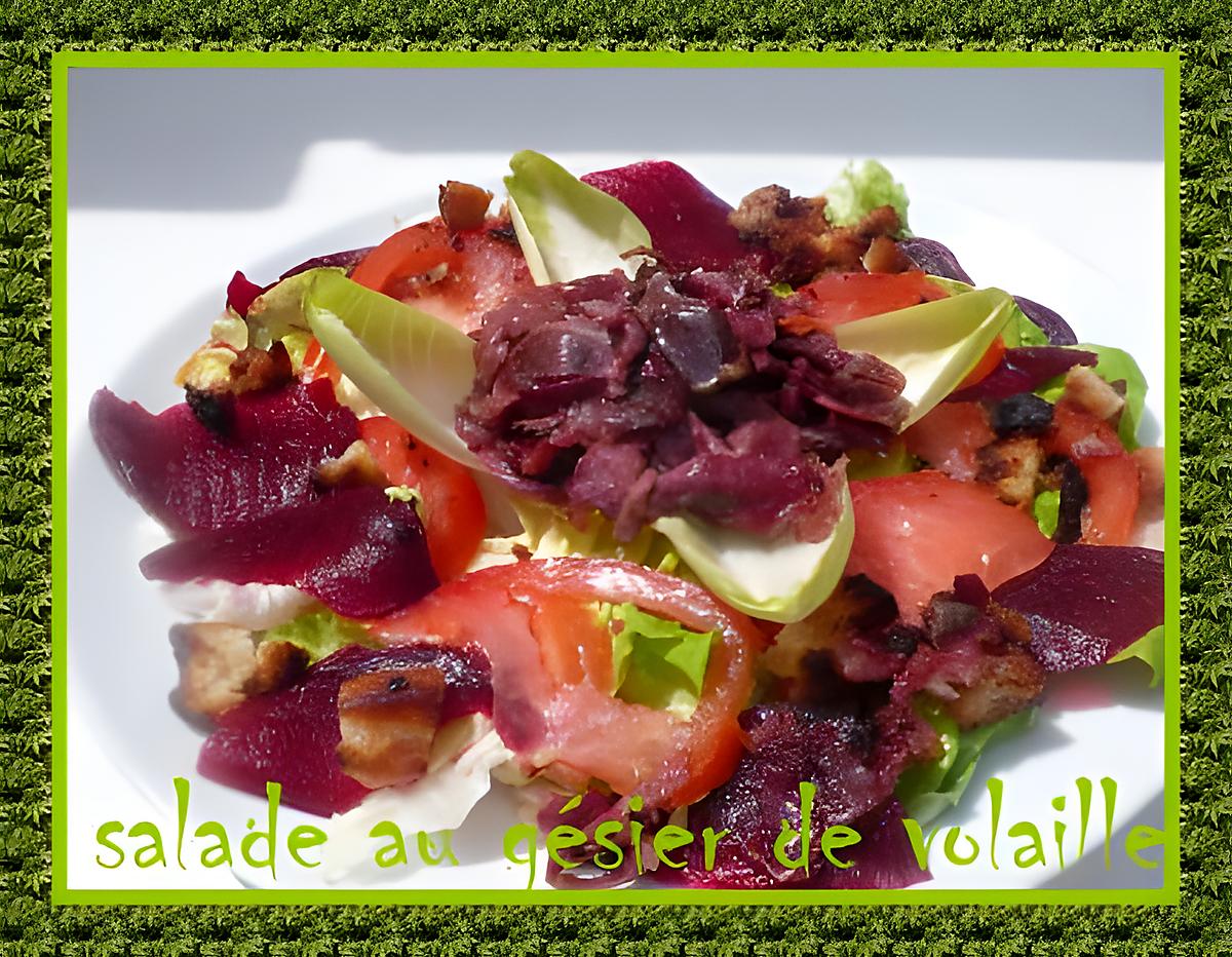 recette salade au gésier de volaille