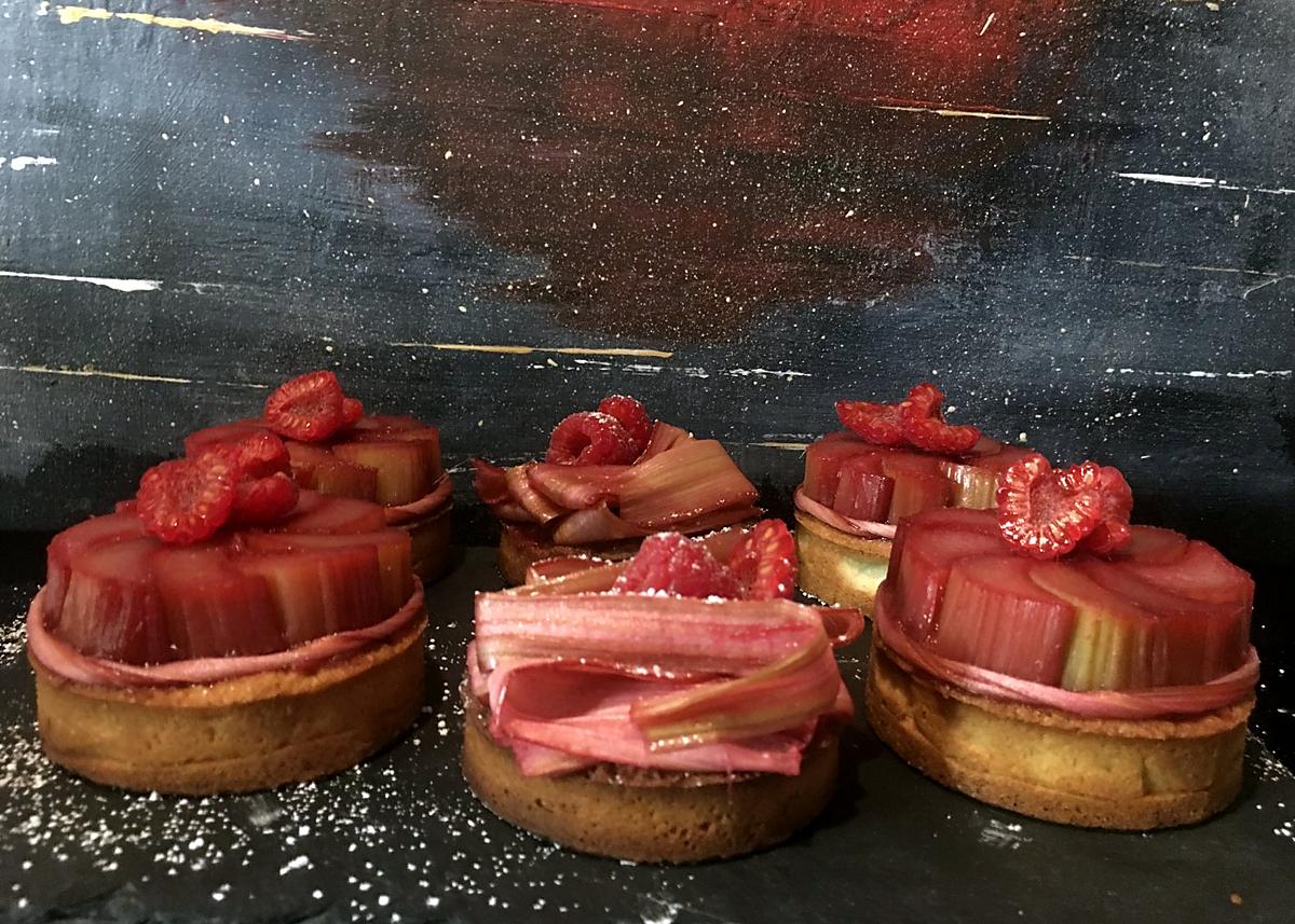 recette Tarte à la rhubarbe & framboise