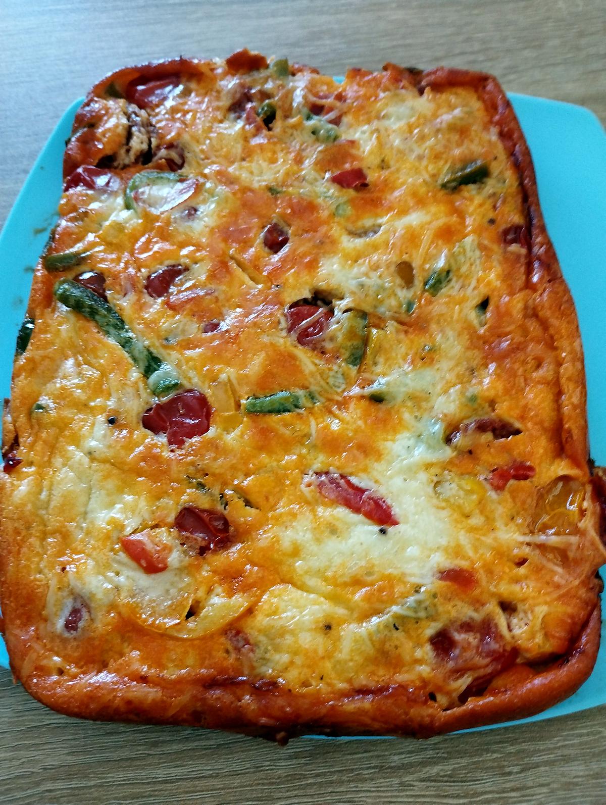 recette clafoutis chorizo poivrons tomates cerise au cake factory