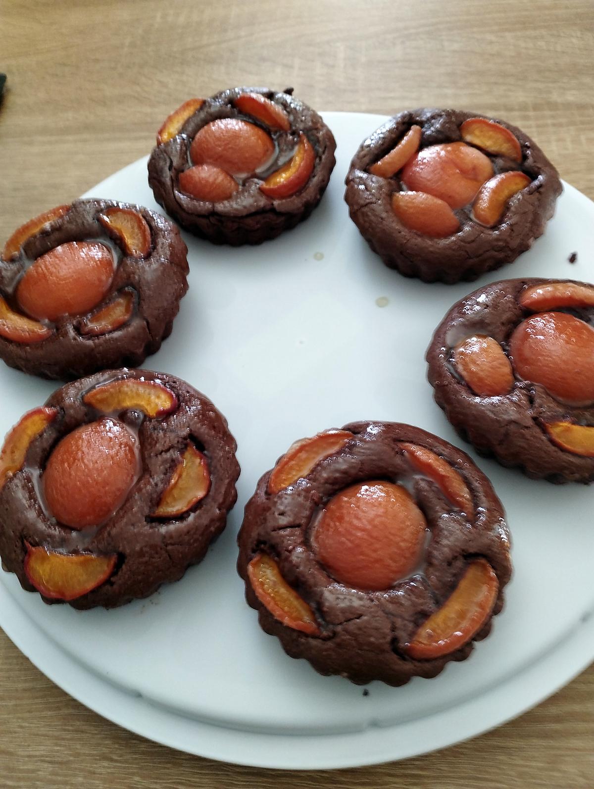 recette tartelette sans pate chocolat abricot