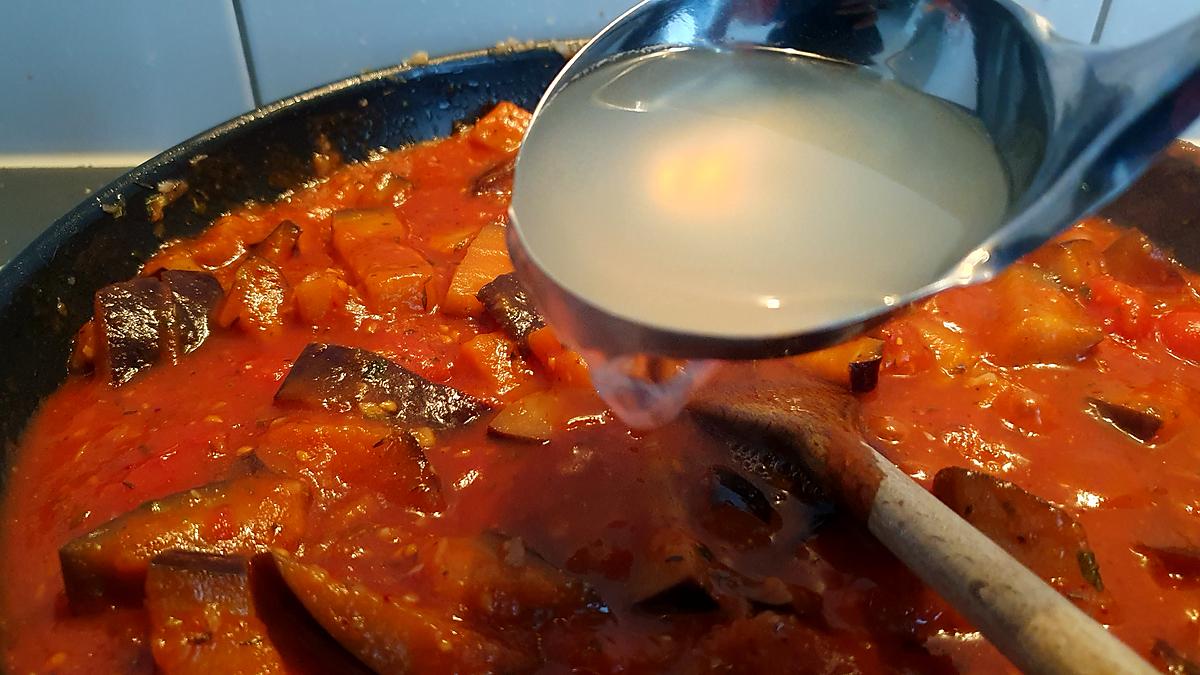 recette Pâtes aux aubergines et aux tomates