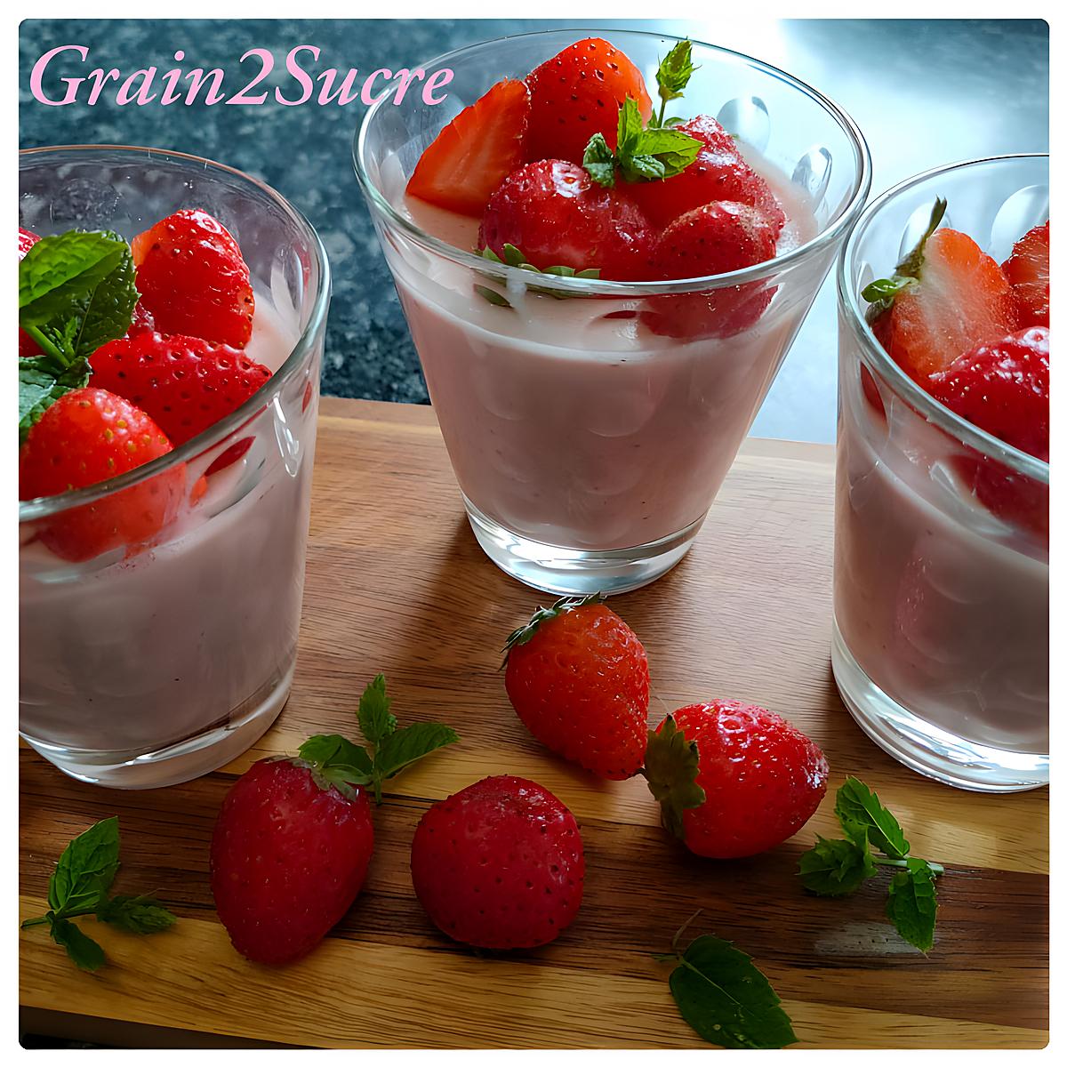 recette Panna cotta aux fraises