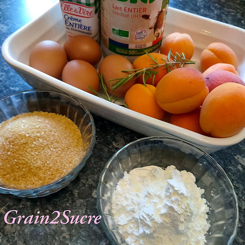 recette Clafoutis aux abricots & romarin