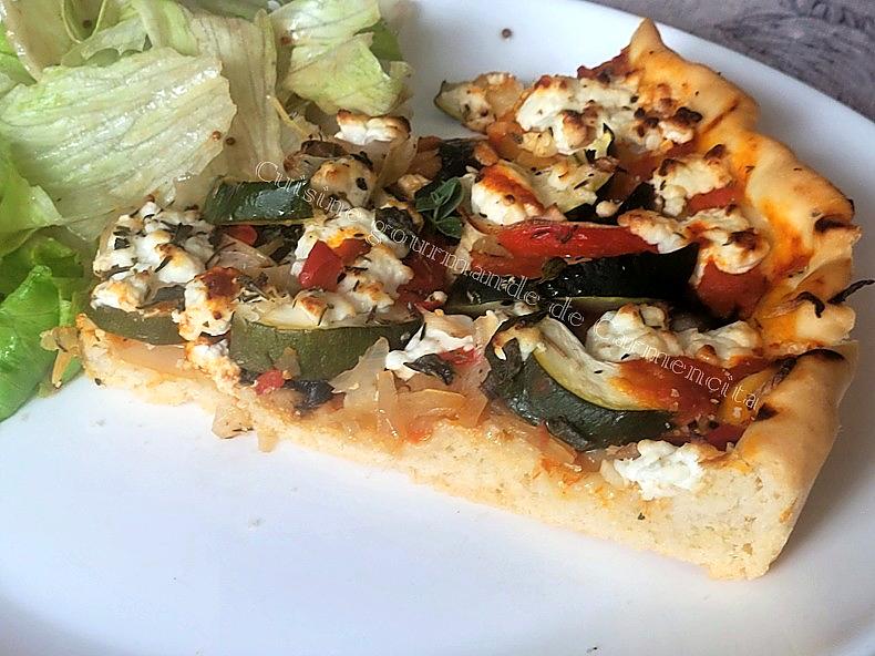 recette Pizza aux courgettes et chèvre frais