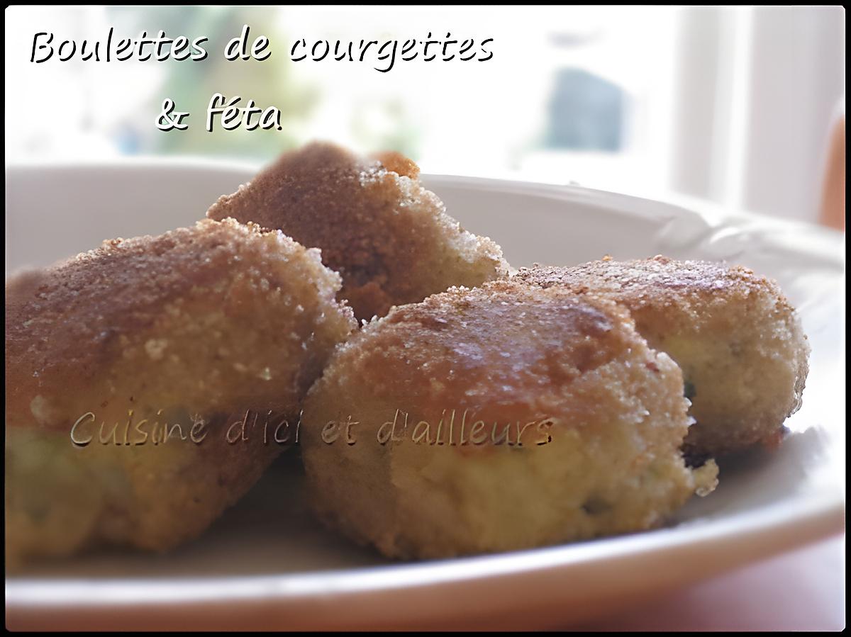 recette Boulettes de courgettes & feta